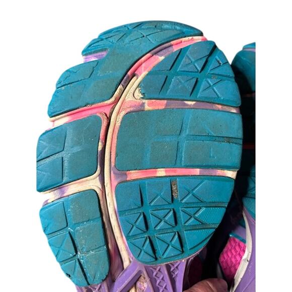 ASICS Gel Kayano 19 Women’s Size 13 Running Sneakers Multicolor DuoMax Pink Teal - Picture 11 of 13